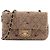 Bolsa de Ombro Chanel Matelassé em Tweed Marrom