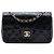 Chanel Nero Piccolo Classico in Pelle di Agnello Doppio Flap