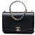 Chanel Nero Medio In Pelle Di Agnello Trapuntata La Parisienne Flap