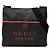 Borsa a tracolla Gucci in GG Supreme nera con logo del marchio. Nero