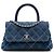 Coco Handle Chanel Blaue kleine gesteppte Denim Coco Handtasche