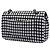 Chanel Nero Medio Classico Nastro e Tweed Logo Doppio Flap - vista 2