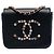 Sac à bandoulière en cuir d'agneau noir Chanel Lucky Charms