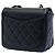 Sac à bandoulière en cuir d'agneau noir Chanel Lucky Charms - vue 2