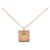 Collier pendentif As de Coeur en Swift plaqué or rose petit modèle Hermès rose Doré  - vue 2