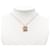 Collier pendentif As de Coeur en Swift plaqué or rose petit modèle Hermès rose Doré  - vue 6