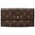 Portafoglio lungo Sarah Monogram marrone Louis Vuitton