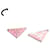 Pendenti Prada Triangolo Rosa Silver hardware