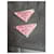 Pendenti Prada Triangolo Rosa Silver hardware - vista 3