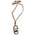 Collana Nina Ricci placcata in oro con pendente a forma di lucchetto D'oro