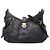 Borsa a Spalla in Pelle Monogram Mahina di Louis Vuitton Nero