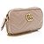 Gucci Matelassé Pelle GG Marmont Piccola Borsa a Spalla Marrone Beige - vista 2