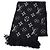 Sciarpa Logomania Shine in Lana e Seta Louis Vuitton Nero