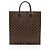 Borsa Tote Sac Plat Damier Ebene Louis Vuitton Marrone