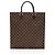 Borsa Tote Sac Plat Damier Ebene Louis Vuitton Marrone - vista 3