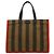 Fendi Canvas Pequin Tote Bag