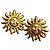 Orecchini Gianni Versace Sunface dorati