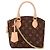 Borsa Louis Vuitton Lock it BB Marrone in Tela