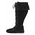 Minnetonka Stivali neri in scamosciato Nero - vista 3