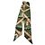 Foulard in seta Coach verde e beige