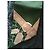 Foulard in seta Coach verde e beige - vista 2