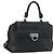 Borsa a mano in pelle nera e argento Gancini di Salvatore Ferragamo Auth bs34239 Nero