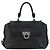 Borsa a mano in pelle nera e argento Gancini di Salvatore Ferragamo Auth bs34239 Nero - vista 13