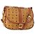 Borsa a Spalla MCM Vicetos Logogram in Pelle PVC Marrone Oro Auth BA11276 D'oro