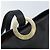 Céline Bolso de Hombro CELINE Circle de Cuero Negro y Oro Auth BAZ623A Dorado - vista 10