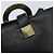 Céline Bolso de Hombro CELINE Circle de Cuero Negro y Oro Auth BAZ623A Dorado - vista 9