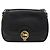 Borsa a spalla CÉLINE Carrozza in pelle nera e oro Auth BA11909 Nero D'oro - vista 13