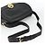 Borsa a spalla CÉLINE Carrozza in pelle nera e oro Auth BA11909 Nero D'oro - vista 7