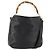 Borsa a Spalla in Pelle Gucci Bamboo 2way Nero Oro 001 1781 1638 Auth hk3622 D'oro