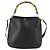 Borsa a Spalla in Pelle Gucci Bamboo 2way Nero Oro 001 1781 1638 Auth hk3622 D'oro - vista 2