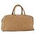 CHANEL Borsa Boston Matelassé Pelle Caviar Beige Oro CC Auth mr2295 D'oro