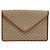 Céline Clutch in tela Macadam CELINE PVC Beige Oro Auth ARZ901 D'oro - vista 13