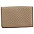 Céline Clutch in tela Macadam CELINE PVC Beige Oro Auth ARZ901 D'oro - vista 2