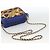 CHANEL Borsa a Spalla Matelassé Catena Satin Blu Oro CC Auth BAZ668V D'oro - vista 7