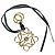 LOEWE Anagram Charm Pelle Nera Oro Auth BAZ275M Nero D'oro