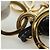 LOEWE Anagram Charm Pelle Nera Oro Auth BAZ275M Nero D'oro - vista 18
