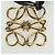 LOEWE Anagram Charm Pelle Nera Oro Auth BAZ275M Nero D'oro - vista 3