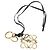 LOEWE Anagram Charm Pelle Nera Oro Auth BAZ275M Nero D'oro - vista 8