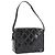 CHANEL Bicolor Schultertasche aus Lackleder Schwarz Silber CC Auth BAZ811A