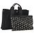 Borsa Tote Jimmy Choo in pelle e tela 2 pezzi nero grigio Auth BA11842 Marrone