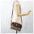 Borsa Sherry Line GG Supreme Web di GUCCI in PVC beige e oro 001 115 6655 Auth BAZ128 D'oro - vista 21
