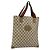 Borsa tote Gucci GG Supreme Web Sherry Line in PVC beige e rosso 02 37 1300 Auth ka3550