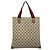 Borsa tote Gucci GG Supreme Web Sherry Line in PVC beige e rosso 02 37 1300 Auth ka3550 - vista 2
