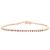 Autre Marque Bracciale linea, oro rosa e diamanti.