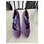 Tacchi Saint Laurent in suede viola 14 cm Porpora - vista 2