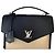 Louis Vuitton Mylockme Bolsa de couro granulado Preto e Creme